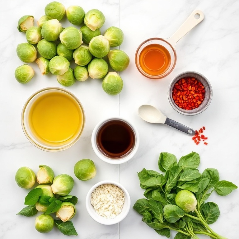 Raw ingredients for Air Fryer Brussels Sprouts