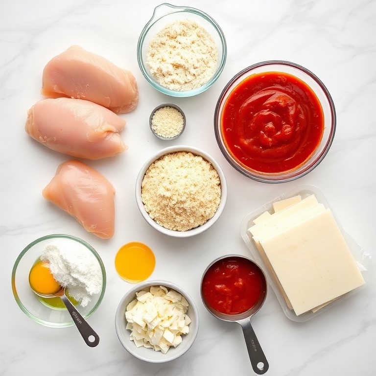 Raw ingredients for Air Fryer Chicken Parmesan Bites