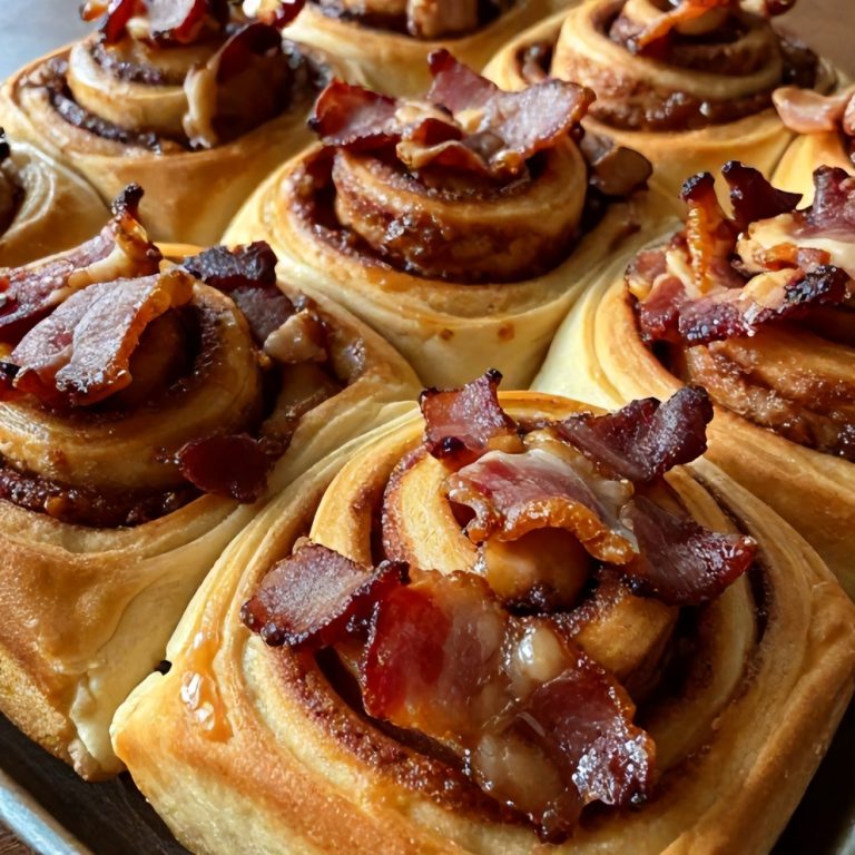 bourbon maple bacon cinnamon rolls