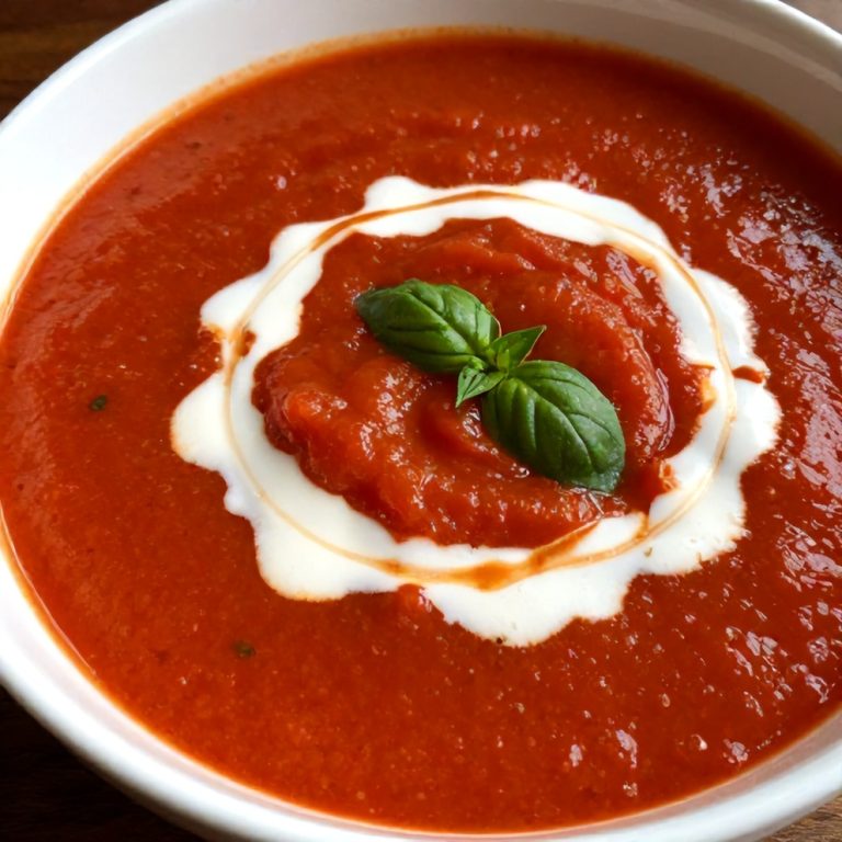 Chilled Roasted Tomato Basil Soup