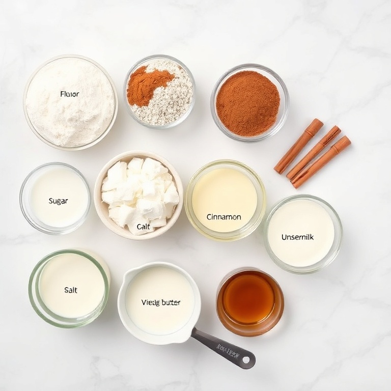 Cinnamon sugar churro pancake ingredients