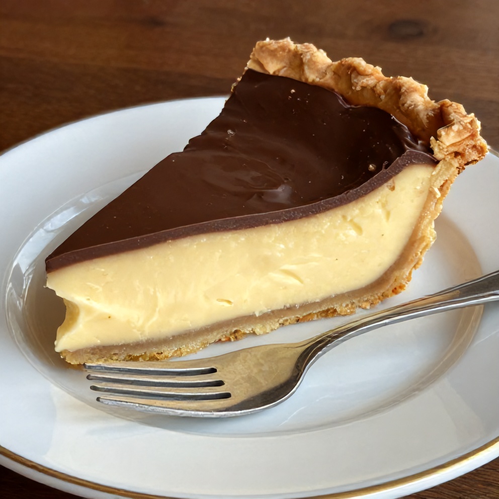 Boston Cream Pie with Vanilla Custard and Chocolate Glaze