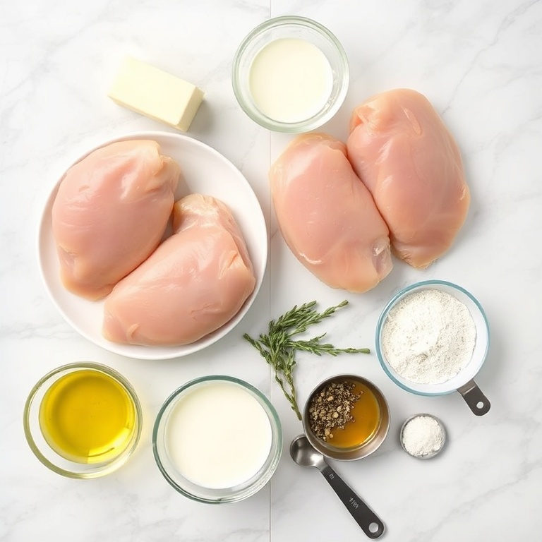 Raw ingredients for Creamy Boursin Chicken