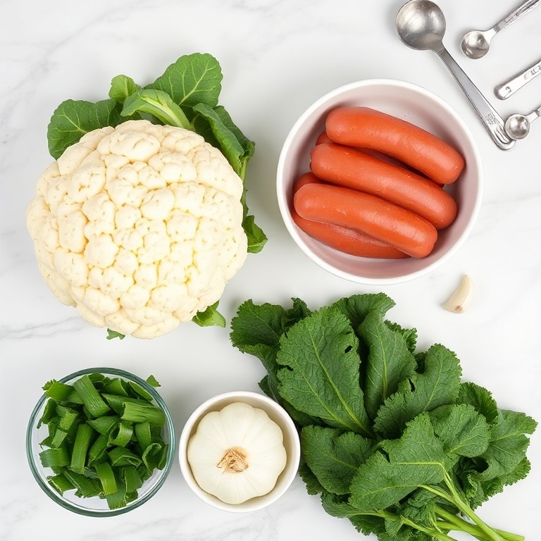 Cauliflower Sausage Kale Soup Ingredients