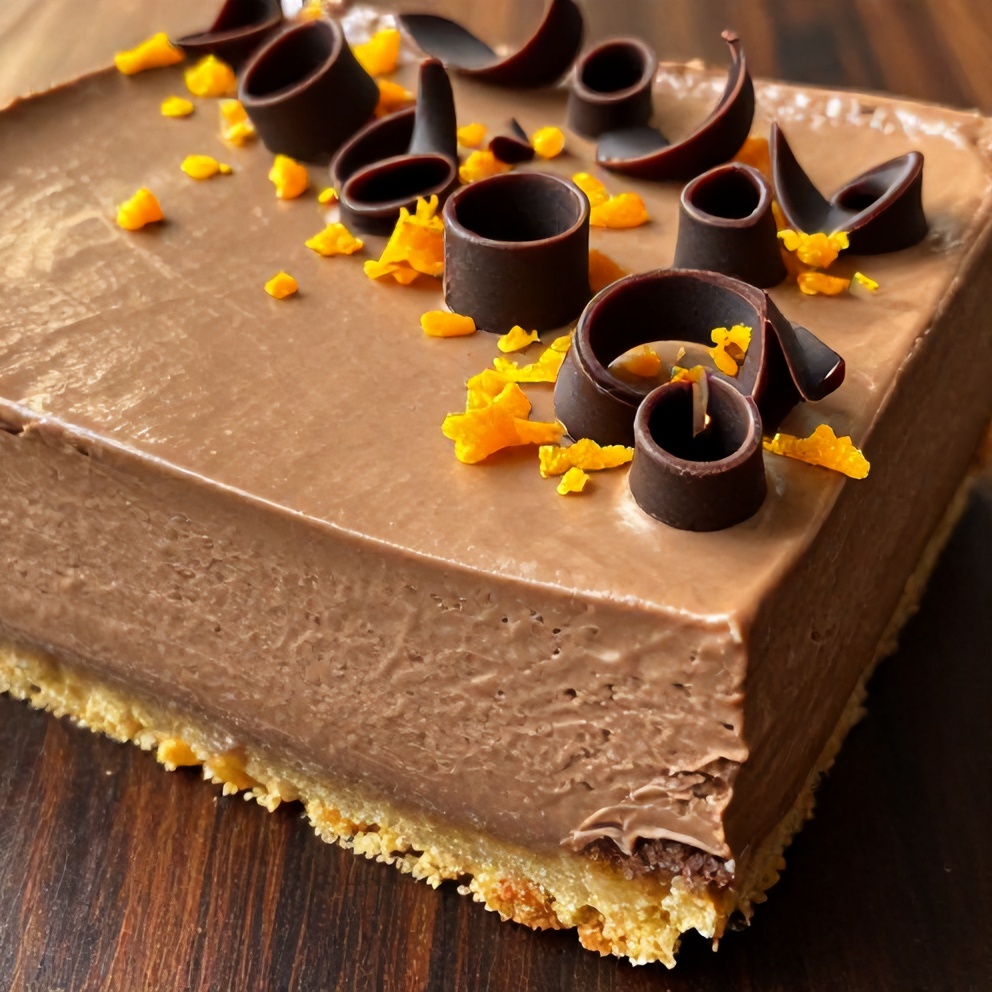 creamy chocolate orange cheesecake