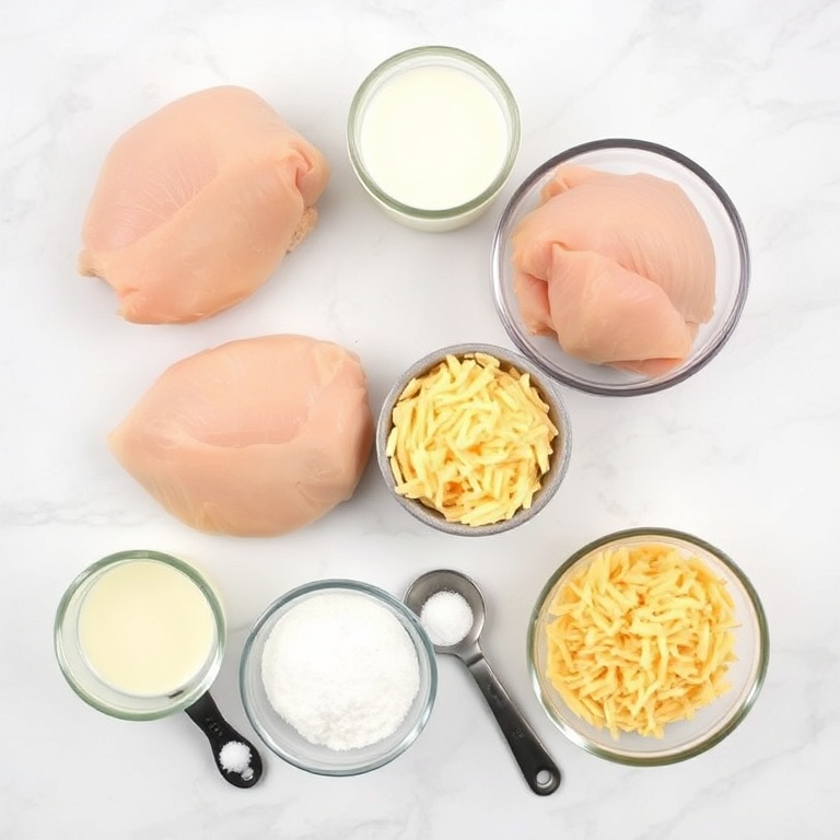 Raw ingredients for Crockpot Marry Me Chicken