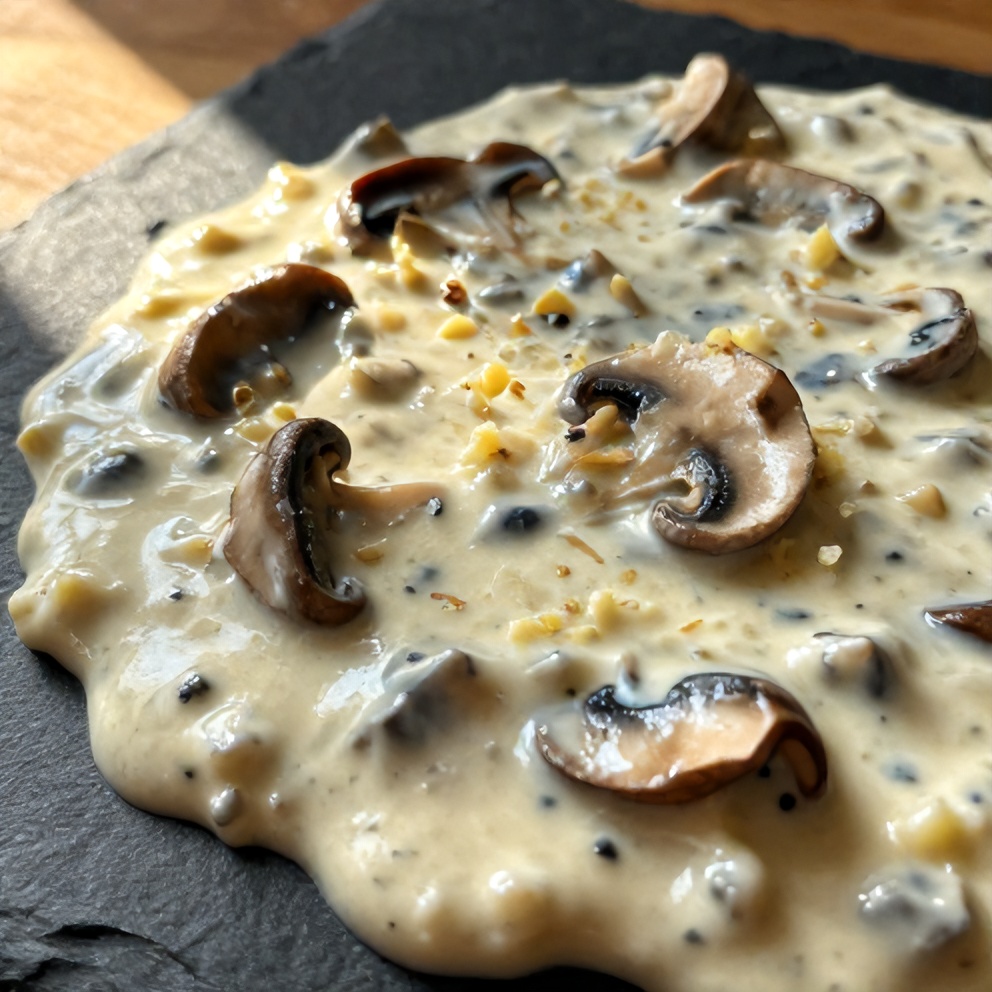 creamy gorgonzola truffle mushroom sauce