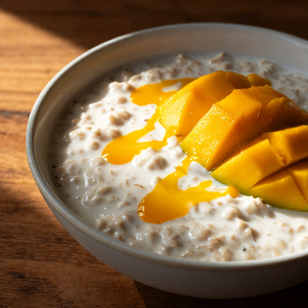 creamy pandan coconut overnight oats