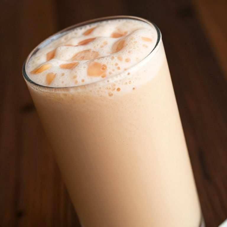 creamy peach protein shake