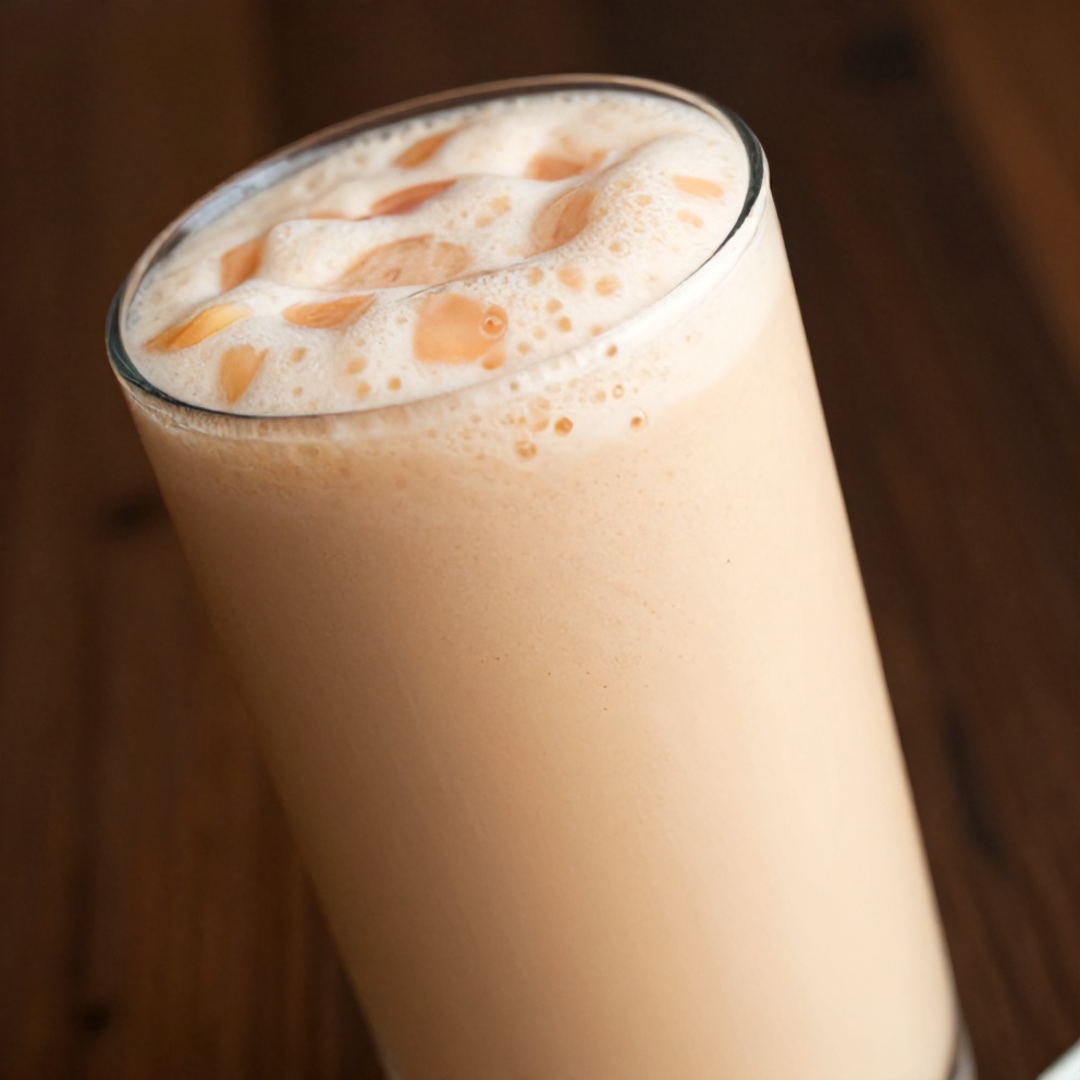 creamy peach protein shake