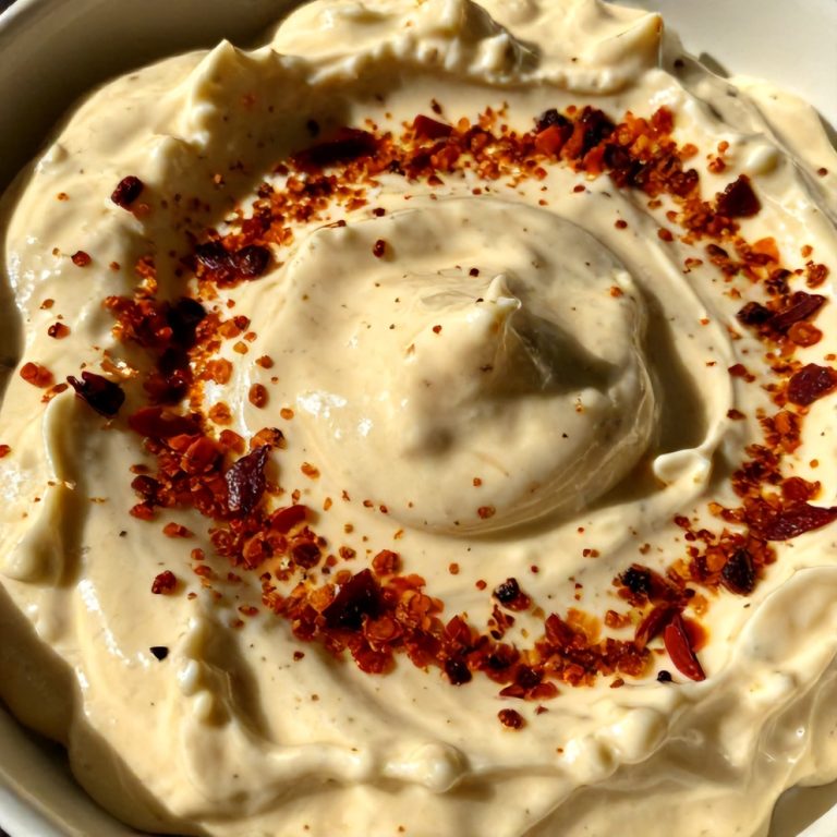 creamy roasted red pepper and garlic dip