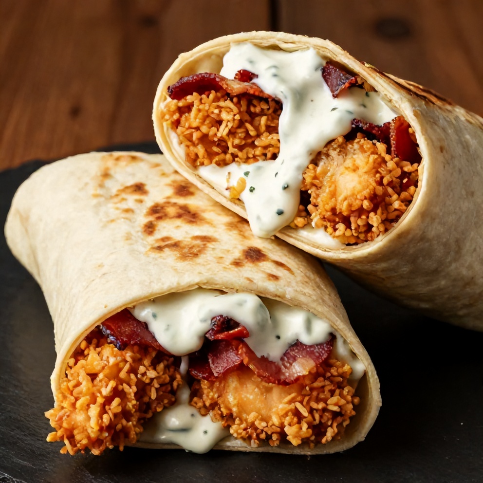 crispy chicken bacon ranch wrap