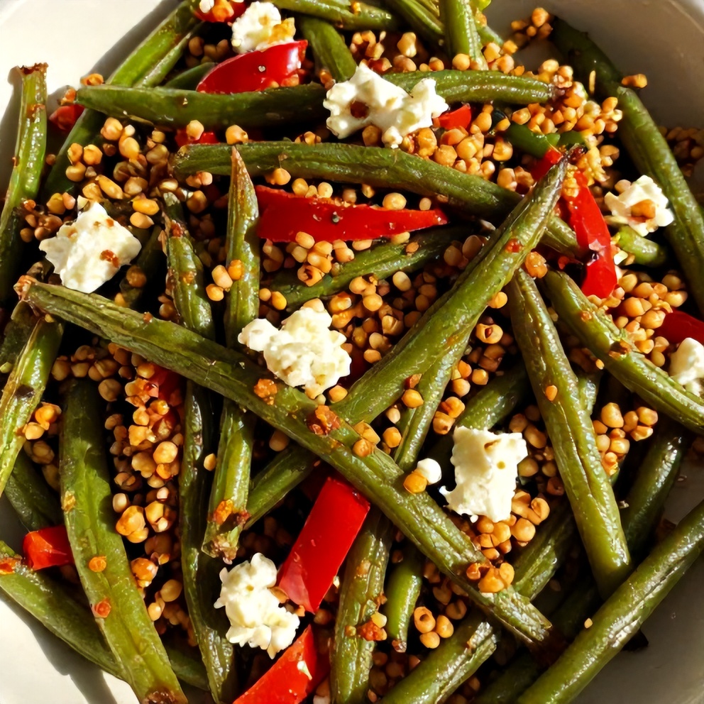 roasted green bean quinoa salad