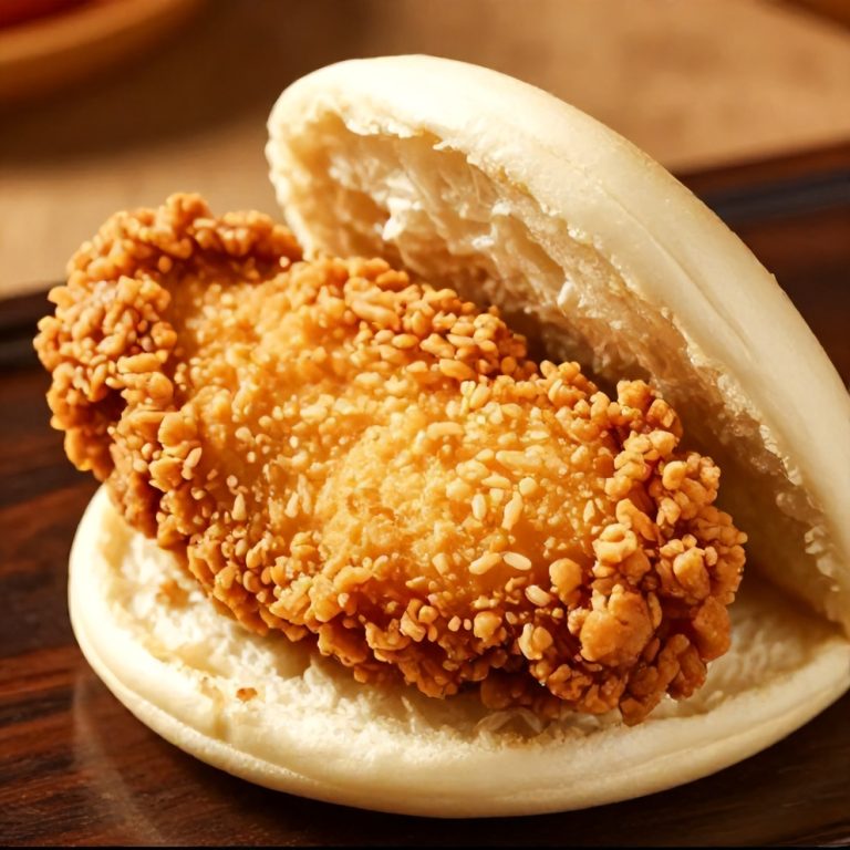 Crispy Sticky Chicken Bao Buns