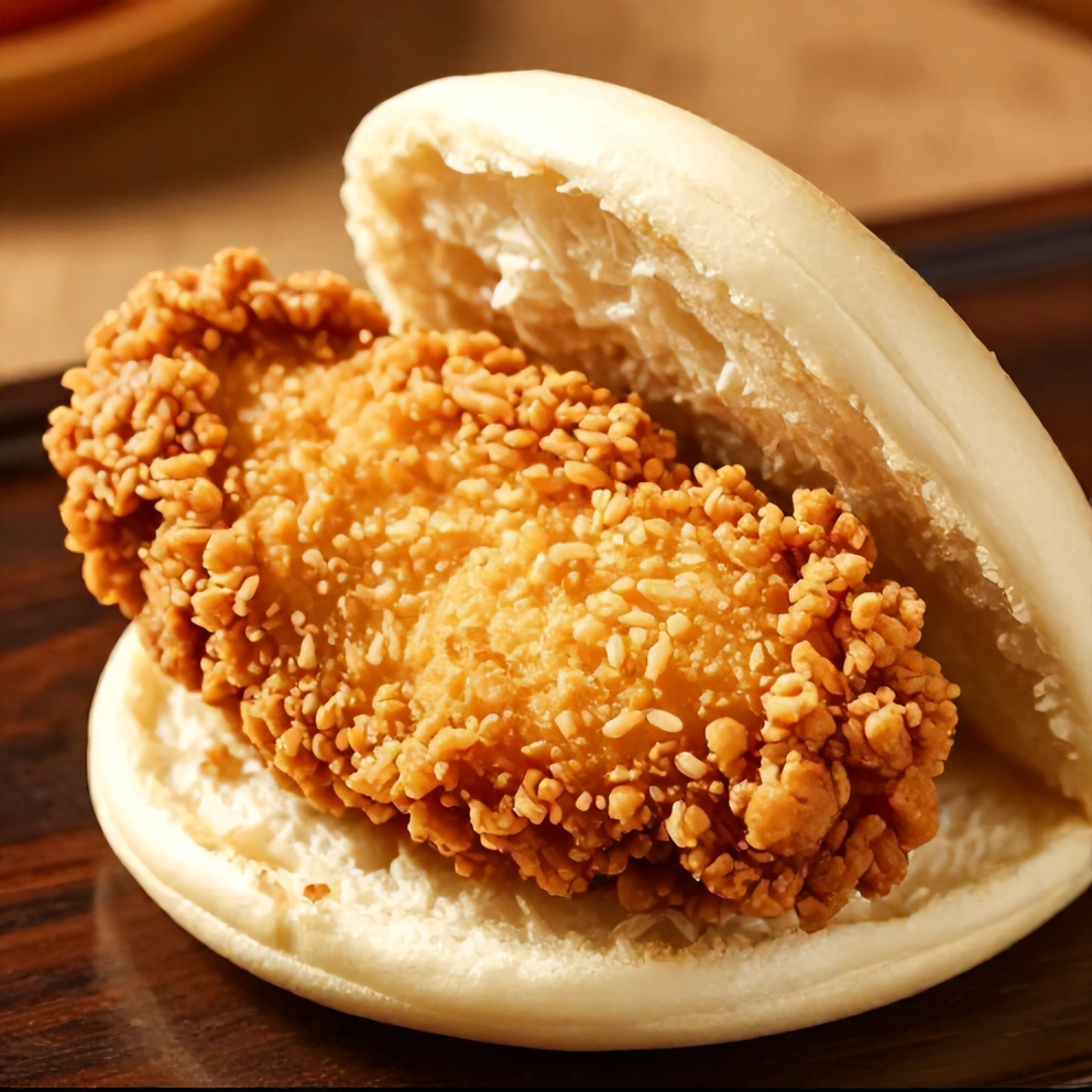 Crispy Sticky Chicken Bao Buns