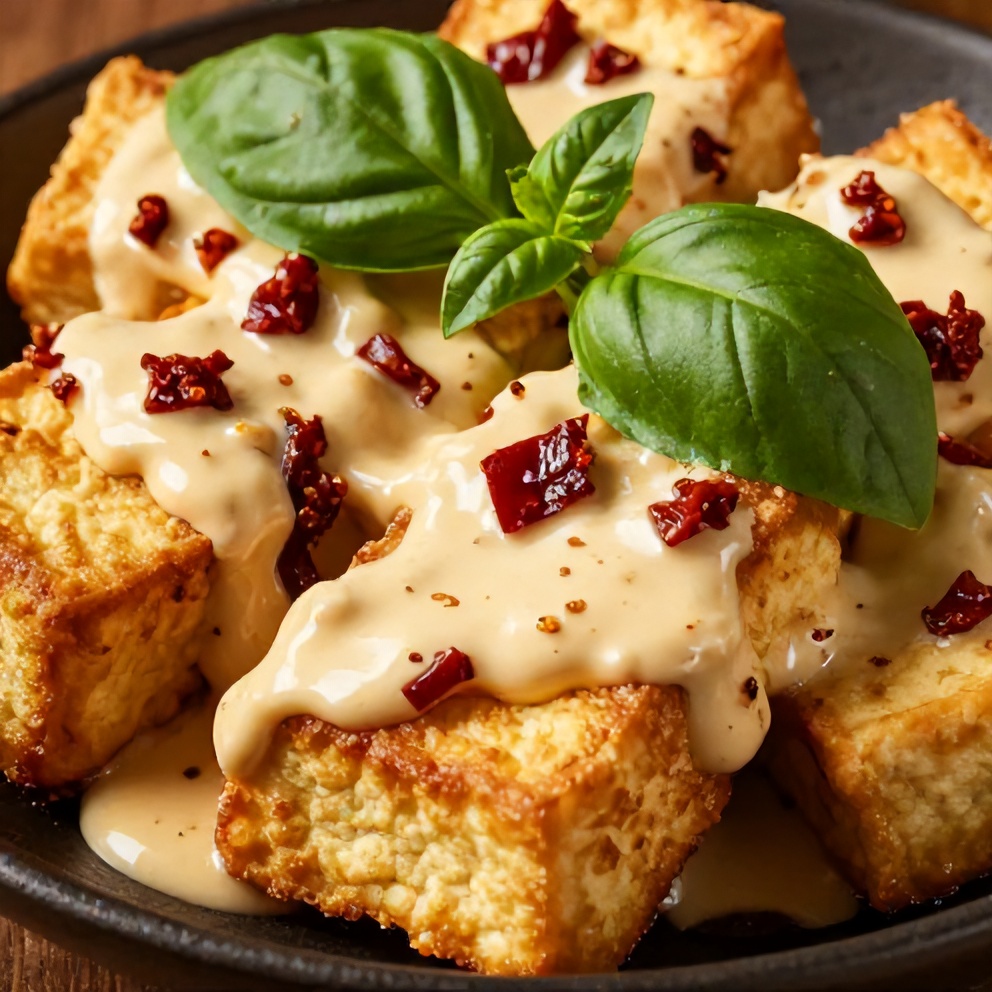 crispy tofu sun-dried tomato sauce