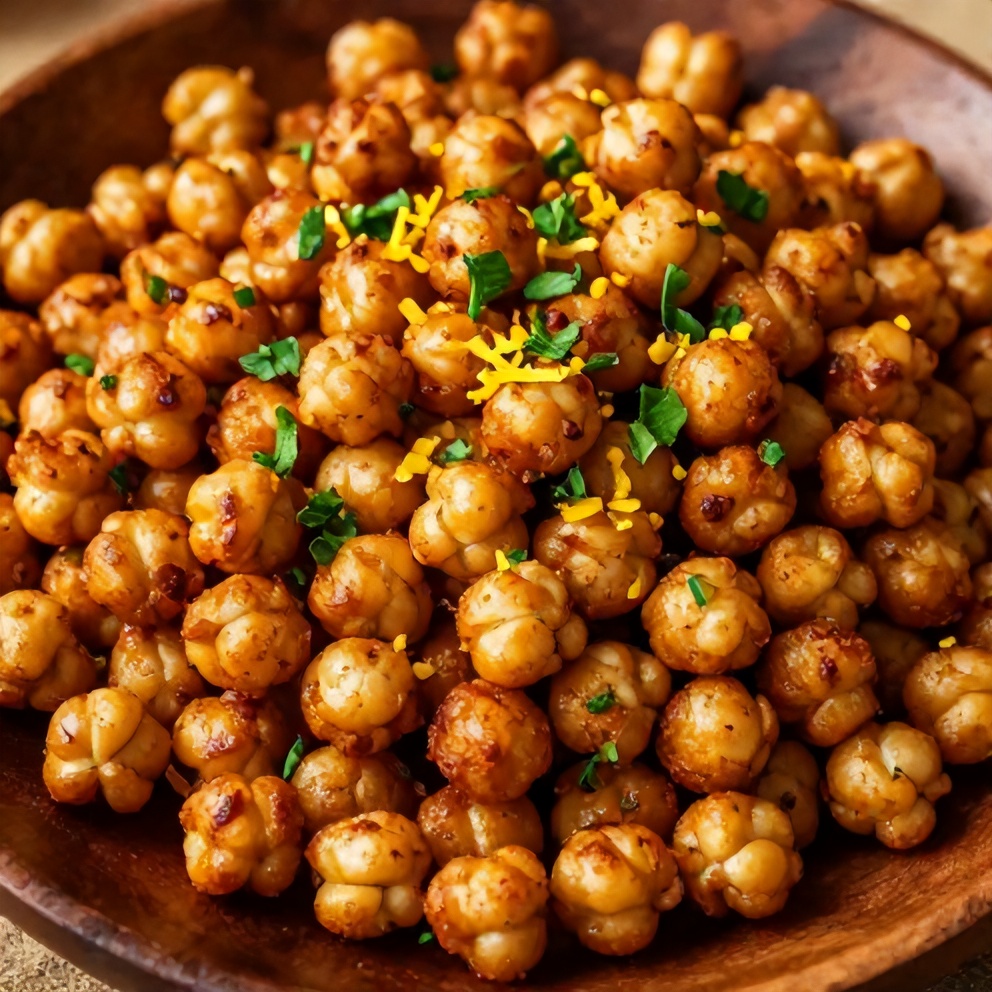 Plated Serving of Crispy Za’atar Roasted Chickpeas