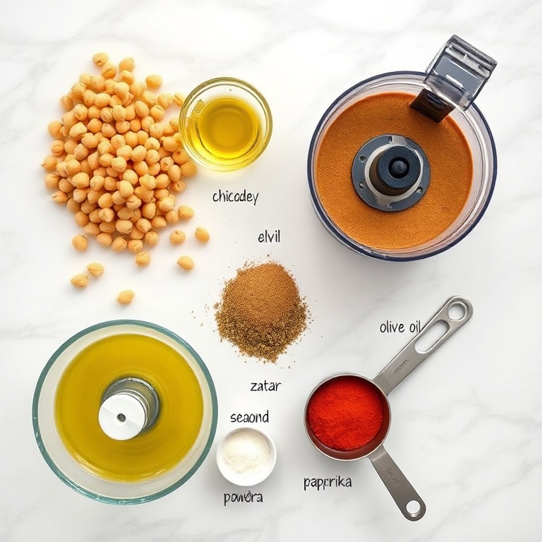 Raw Ingredients for Za’atar Roasted Chickpeas