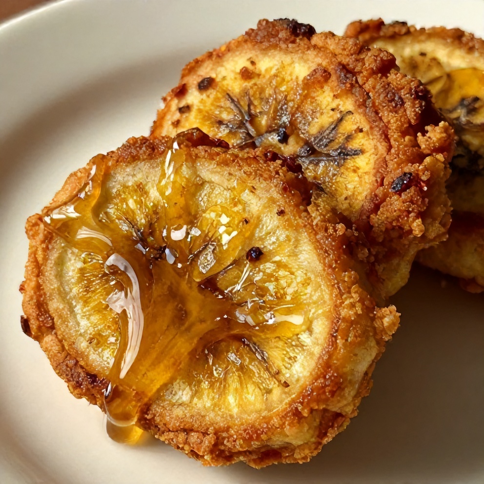 easy baked cinnamon banana fritters