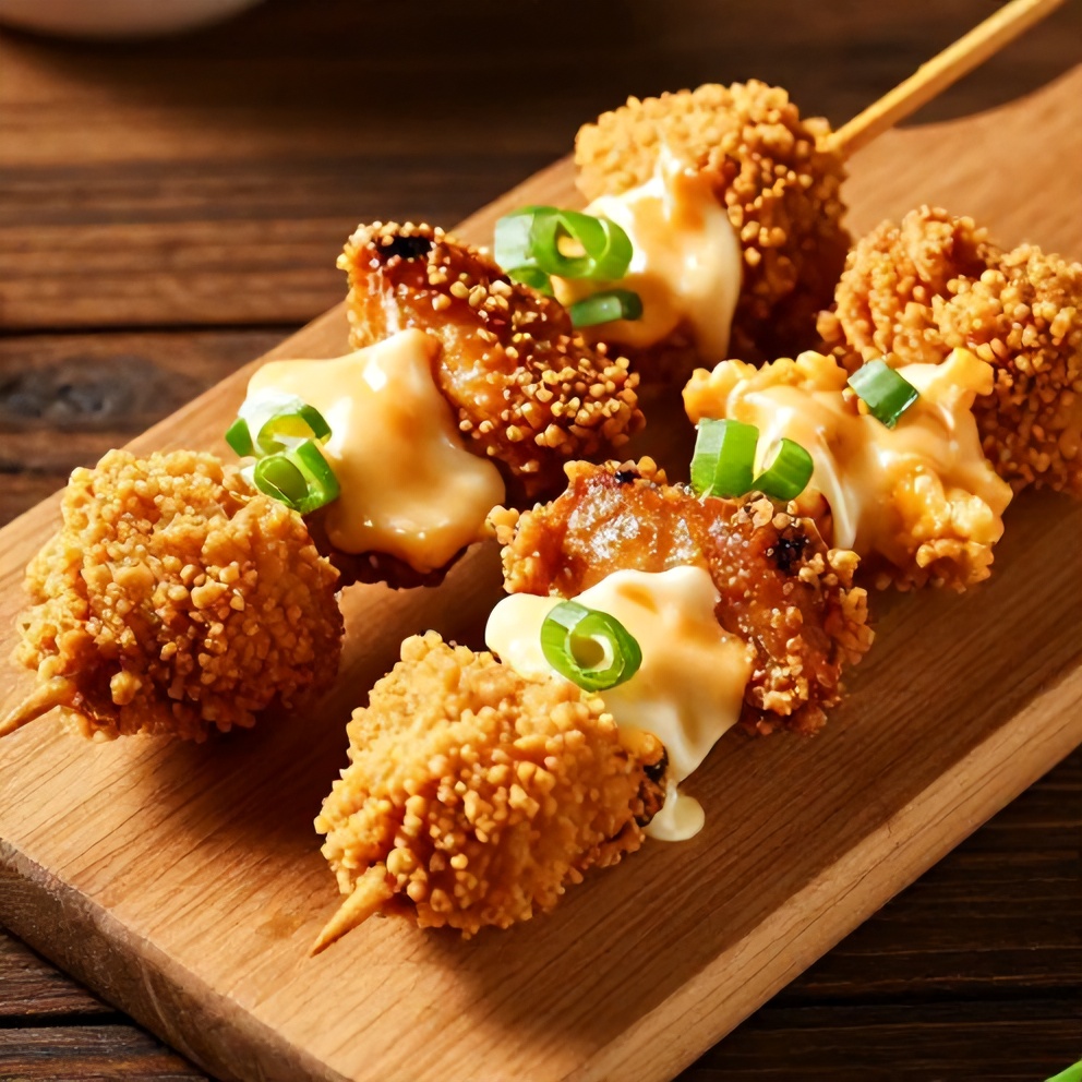 easy bang bang chicken skewers