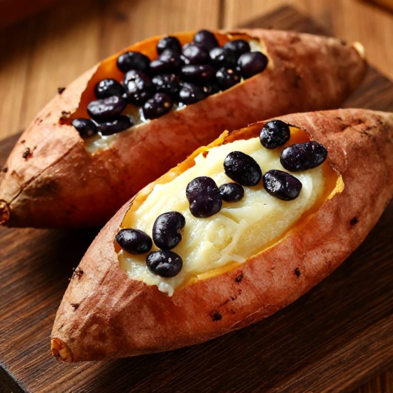 Easy Black Bean Stuffed Sweet Potatoes