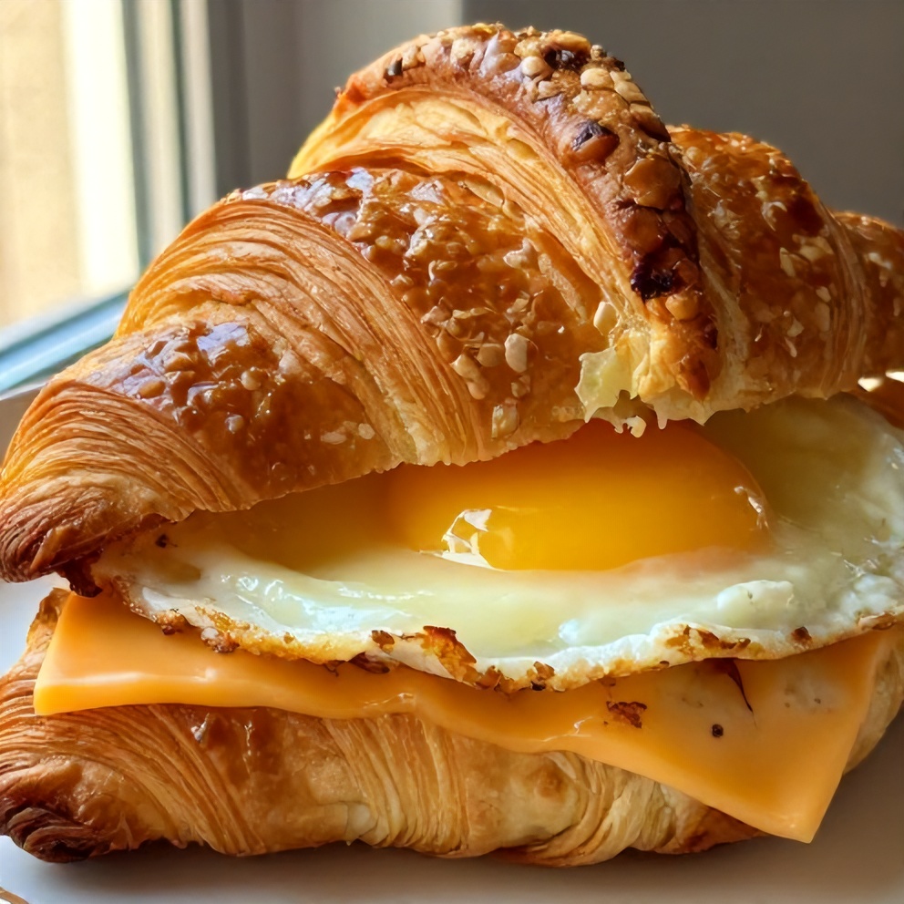 Easy Breakfast Croissant Sandwiches