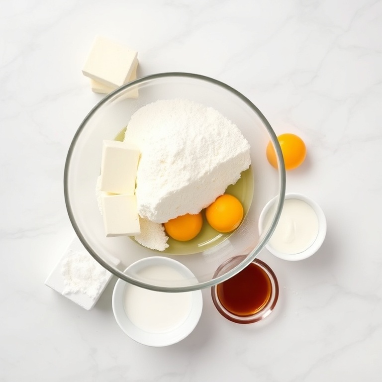 Ingredients for Burnt Basque Cheesecake