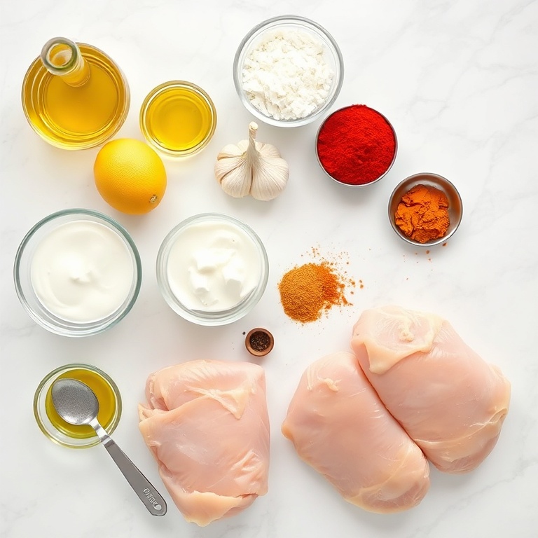 Raw ingredients for Chicken Shawarma