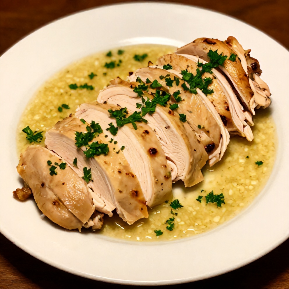 Chicken Shawarma with Garlic Sauce on a Plate