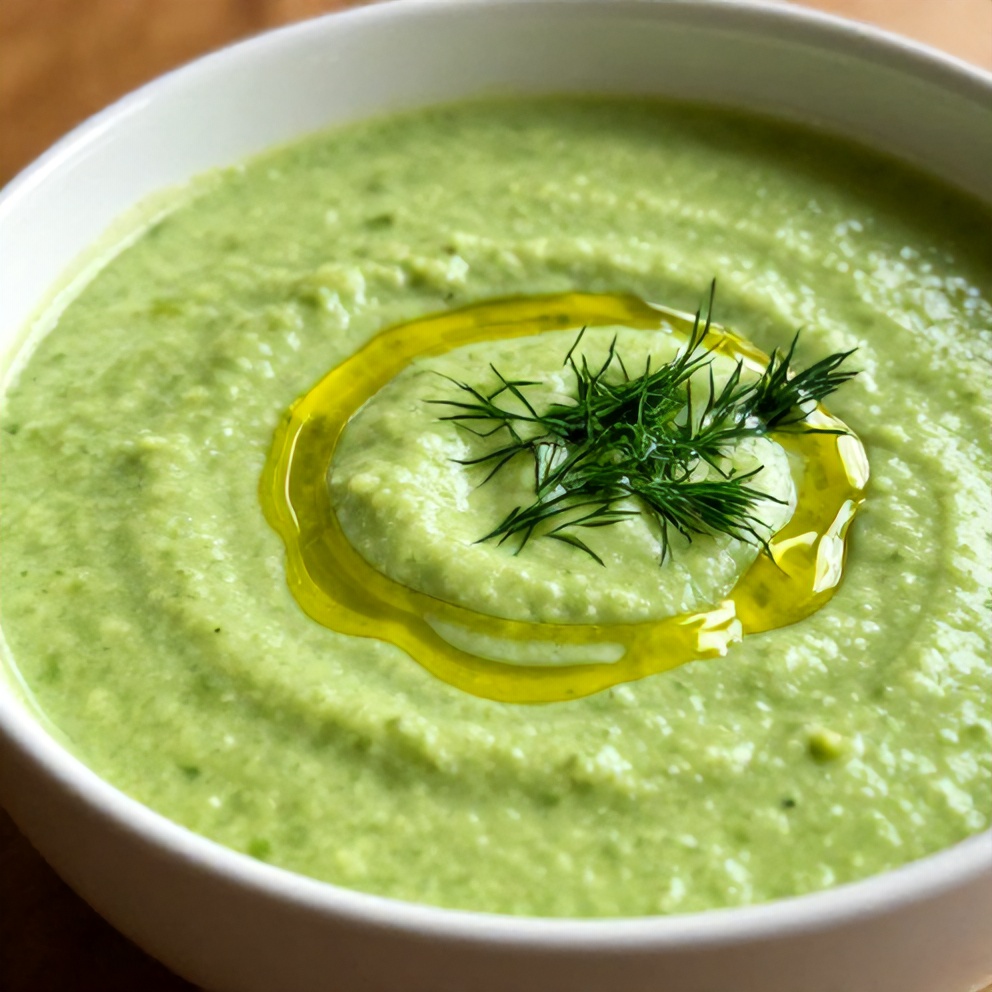 Easy Chilled Cucumber Avocado Soup
