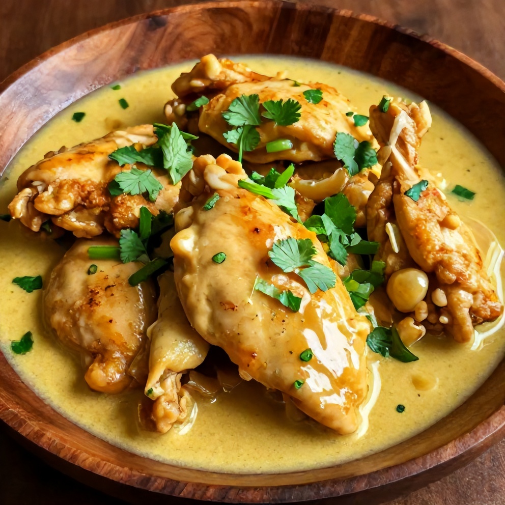 Plated serving of Easy Coconut Chicken