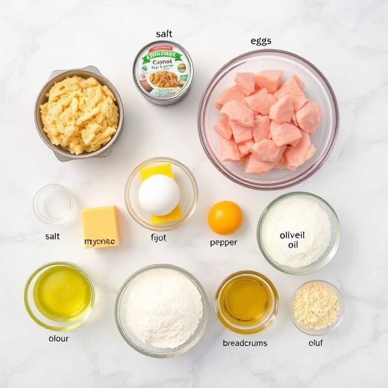 Raw ingredients for Easy Cornbread Stuffing Crab Cakes
