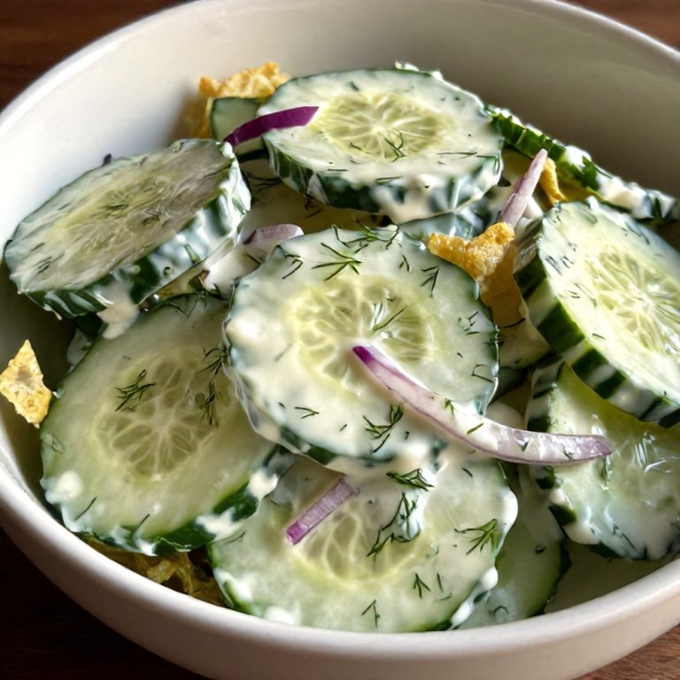 Easy Creamy Cucumber Salad