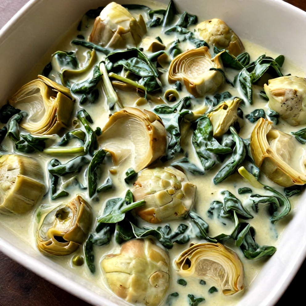 Easy Creamy Spinach and Artichokes