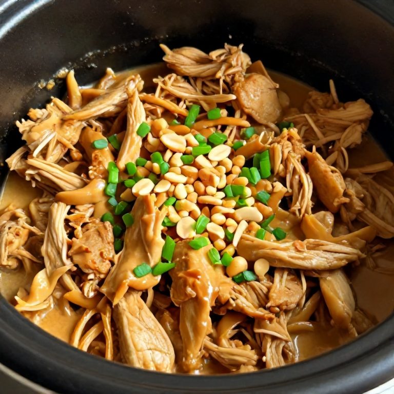 Easy Crockpot Thai Peanut Chicken