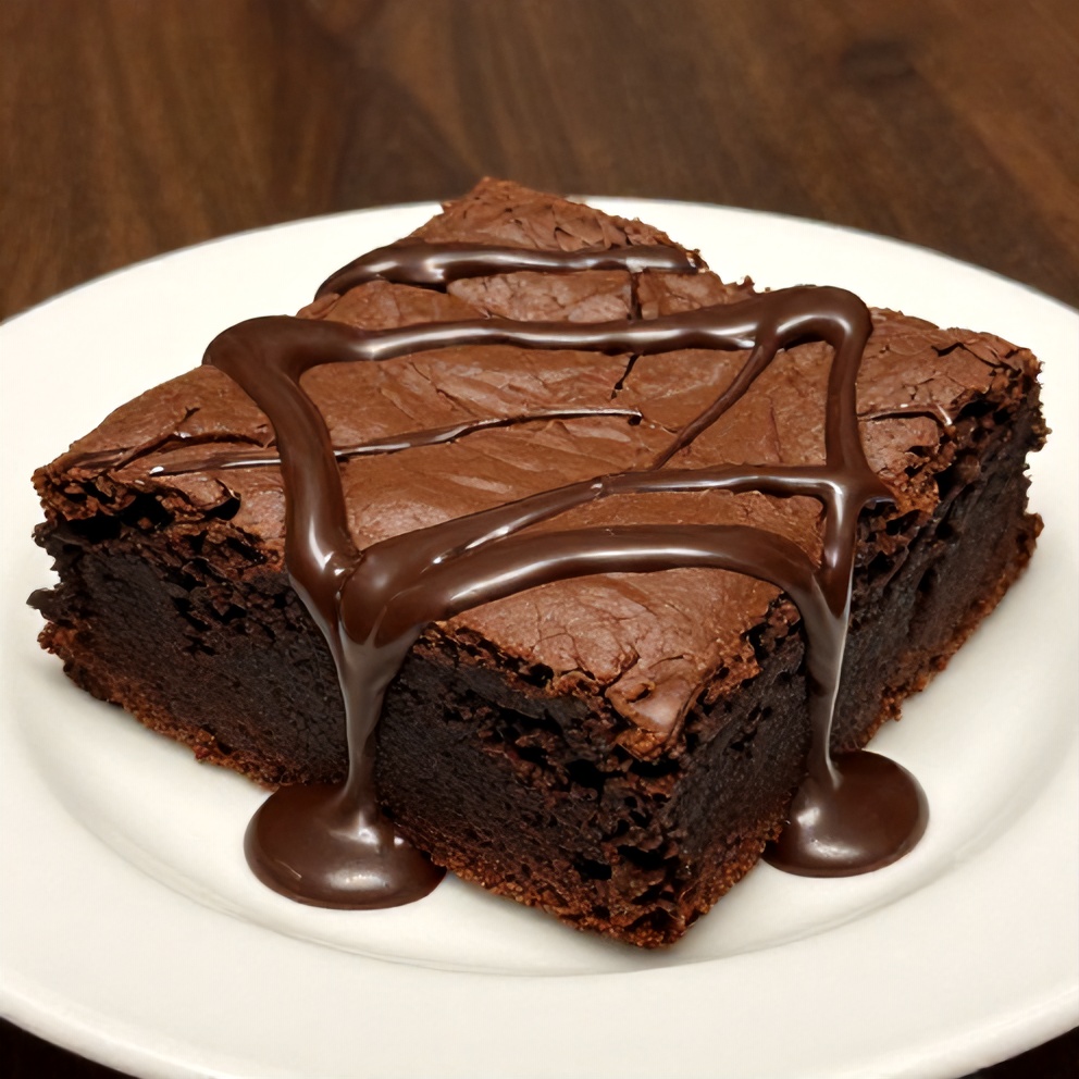Dr Pepper Brownies with Chocolate Sauce