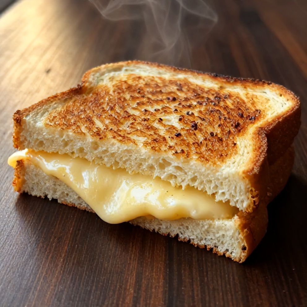 Easy Garlic Bread Grilled Cheese Sandwich