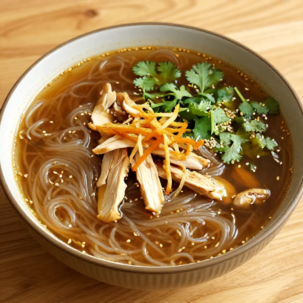Ginger Scallion Chicken Noodle Soup
