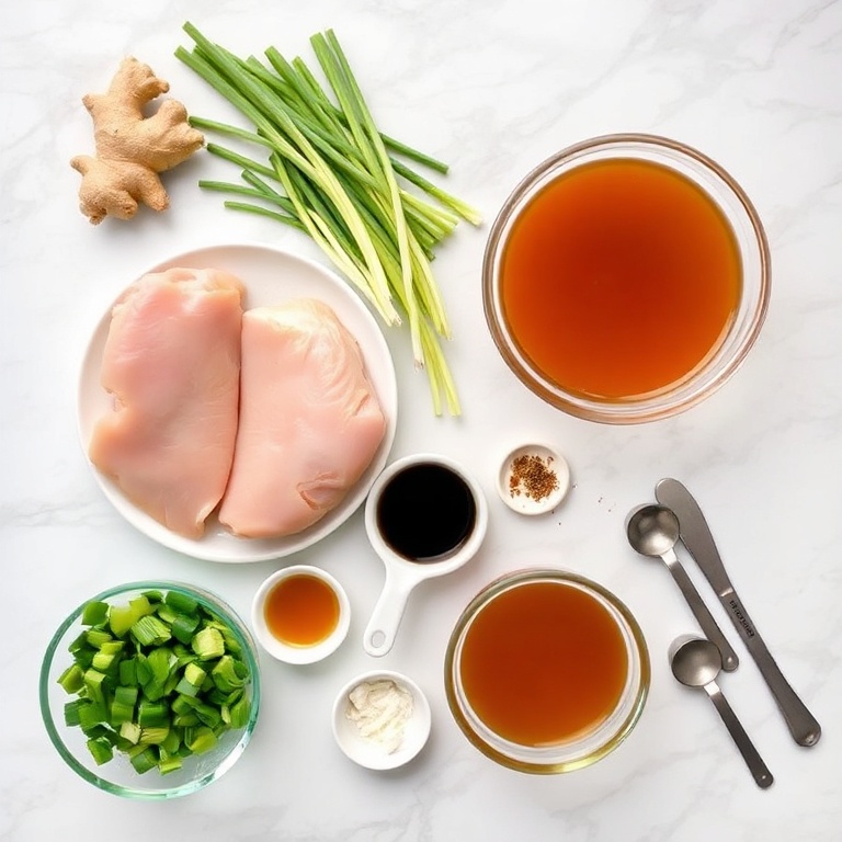 Ginger Scallion Chicken Noodle Soup Ingredients