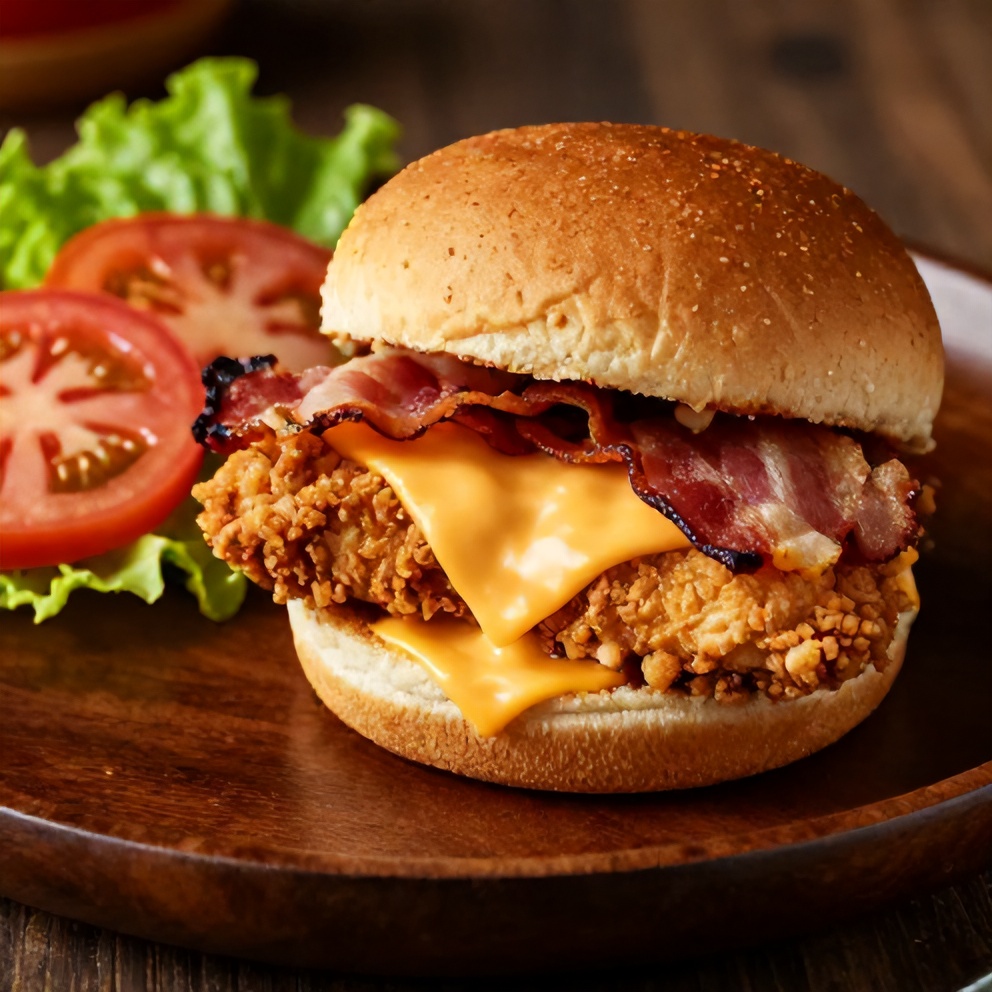Honey Mustard BLT Chicken Sliders on Plates