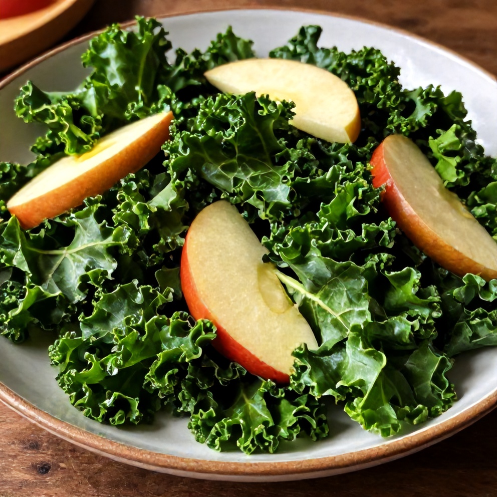 Kale and Apple Salad with Lemon Tahini Dressing