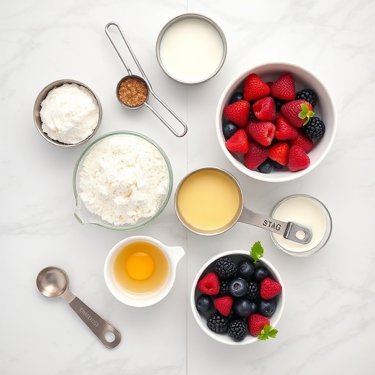 Ingredients for Keto Coconut Flour Pancakes
