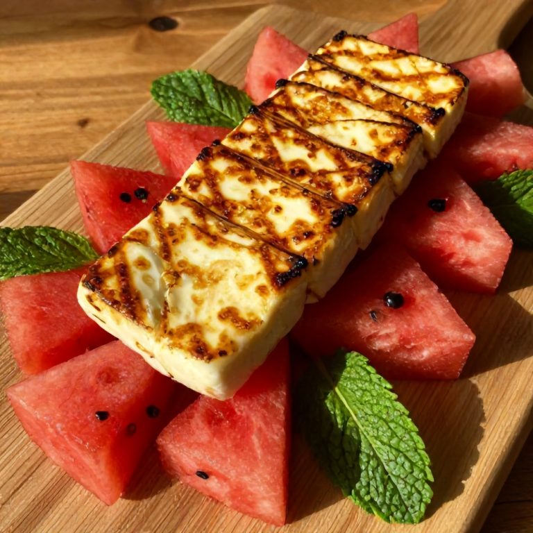 easy keto halloumi watermelon salad