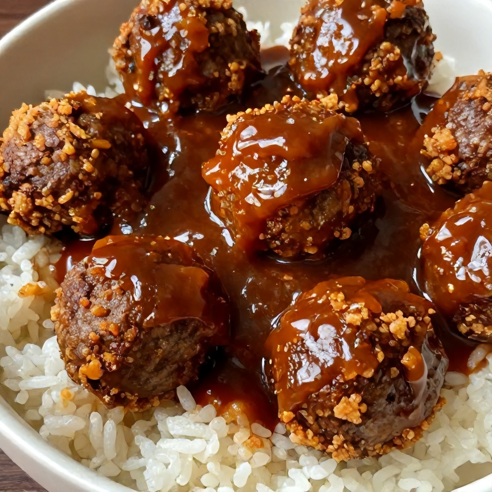 Korean BBQ Meatball Rice Bowls