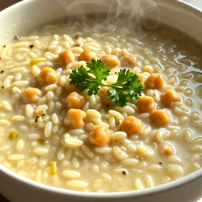 Easy Lemon Chickpea Orzo Soup