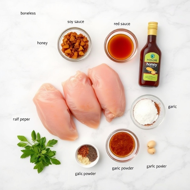 Raw ingredients for Mango Glazed Chicken