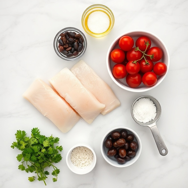 Mediterranean Baked Cod Ingredients