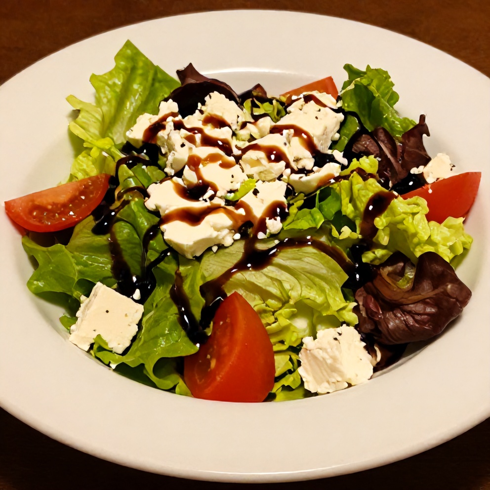 Plated Mediterranean salad