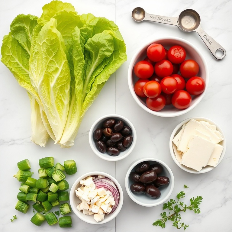 Mediterranean salad ingredients