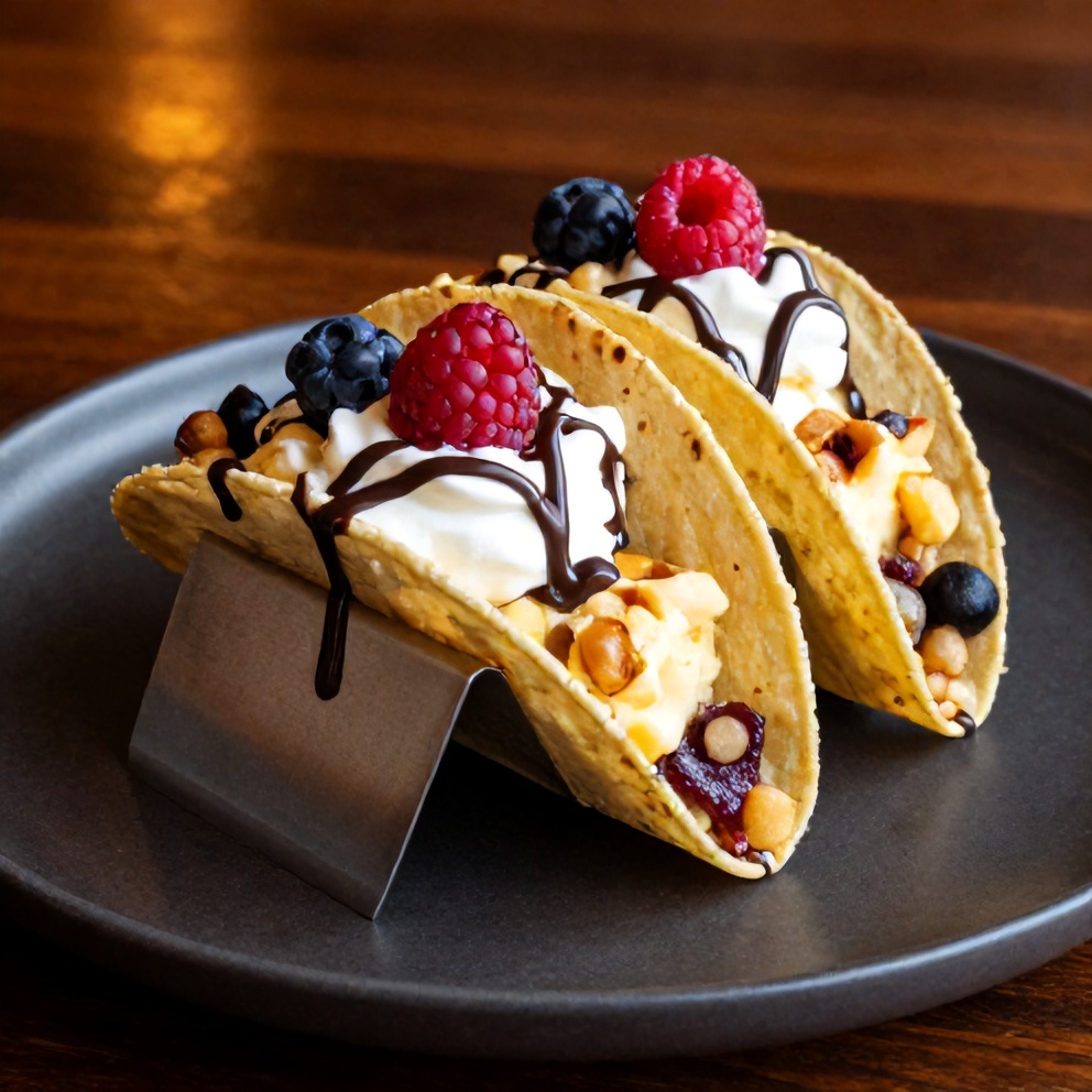Fruity Pebbles Cheesecake Tacos Ready to Serve